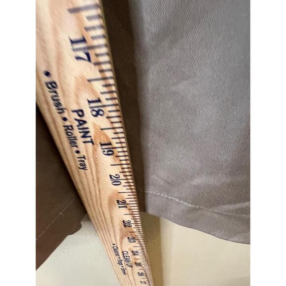 Akris Punto Khaki Front Pleat Knee Length Cotton Blend Skirt Womens Size Small - Picture 7 of 10